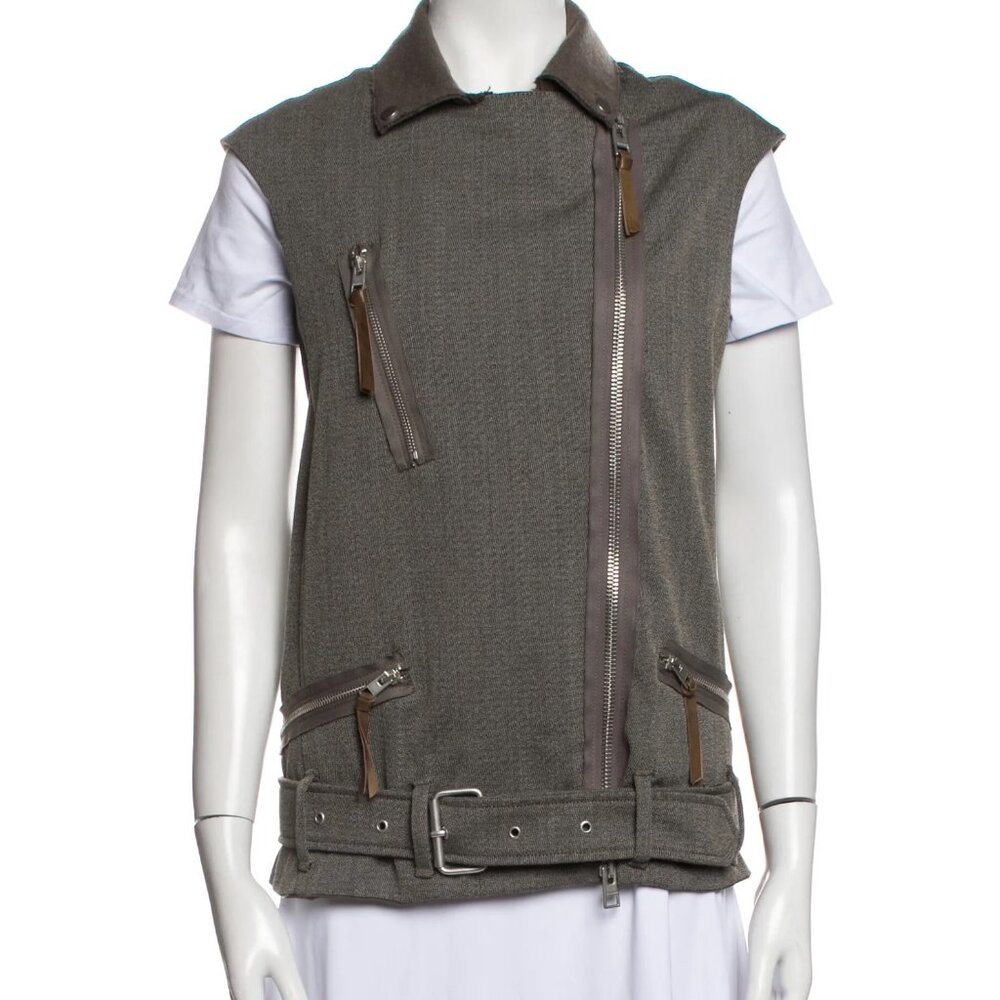 All Saints wool vest with hardware
